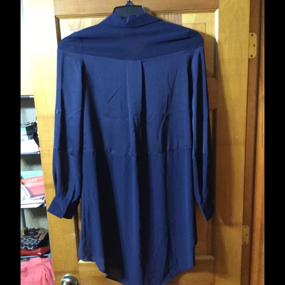 Miss Me Navy Blue Tunic Top - Picture 3 of 3